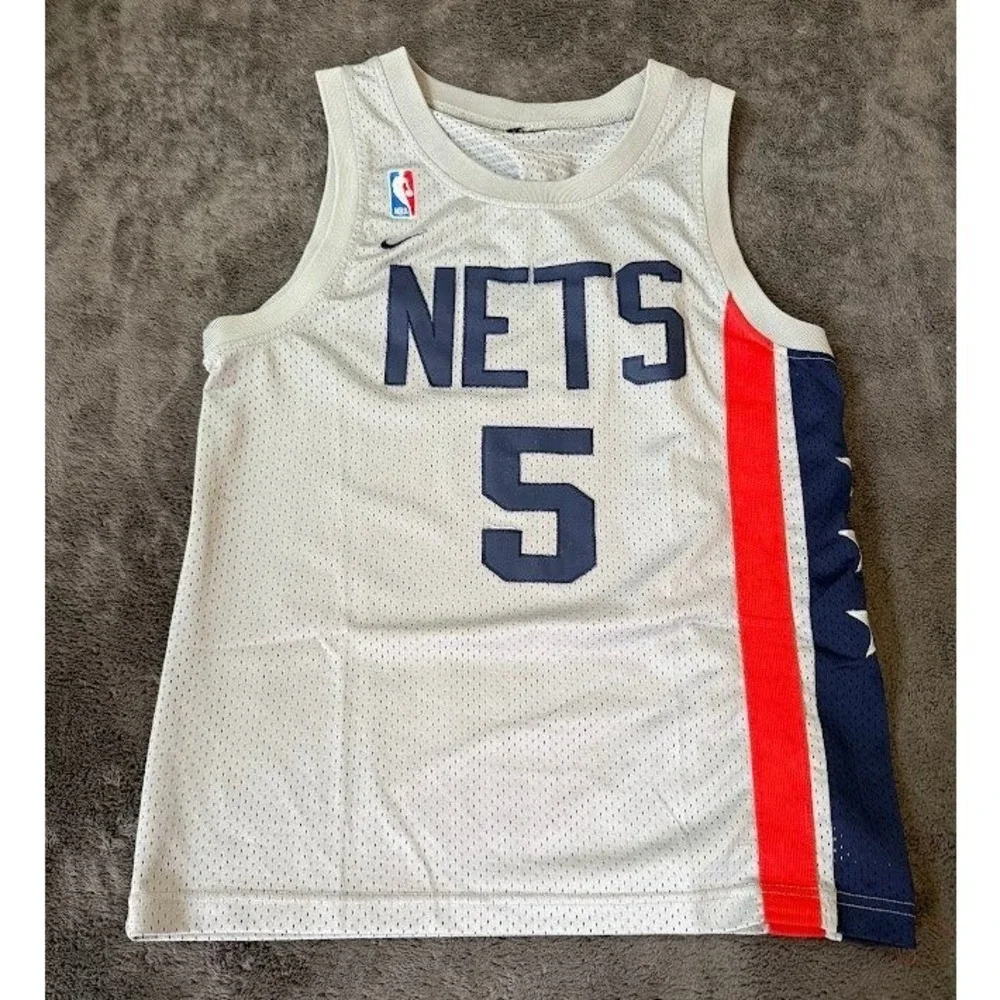 Vintage Nike New Jersey Nets Jason Kidd 5 NBA Jersey Youth Grey Boys